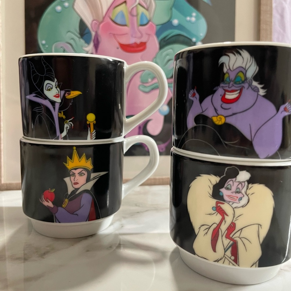 Disney Villians espresso mugs (set of 4)